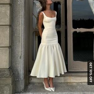 COMMENSE Ruffle Long Cami Sundress